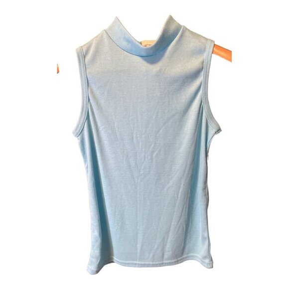 Land 'n Sea NWT Light Blue Sleeveless High Neck Top SZ Medium - Picture 1 of 7